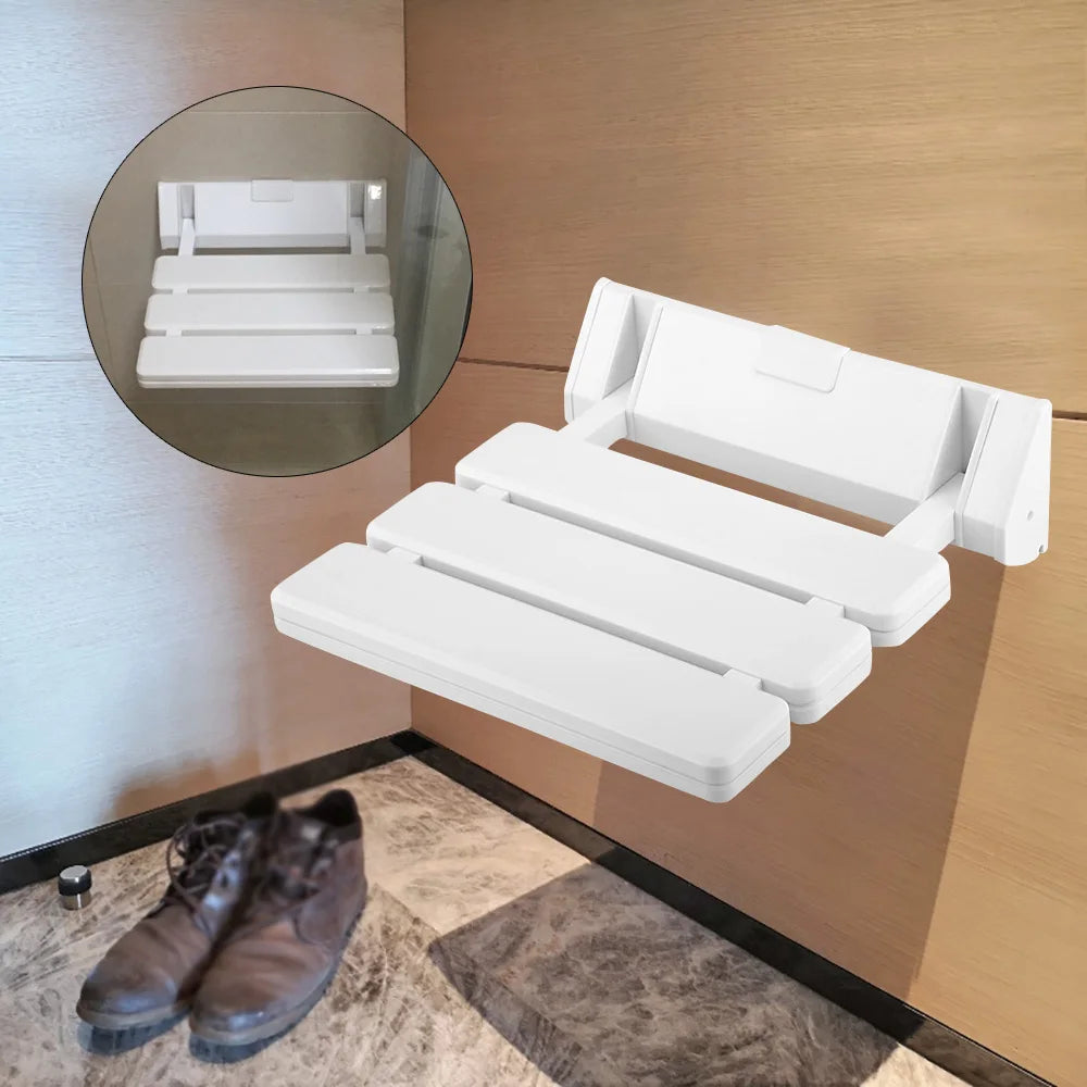 Foldable Shower Seat Wall Mounted for Bathroom Max 130kg