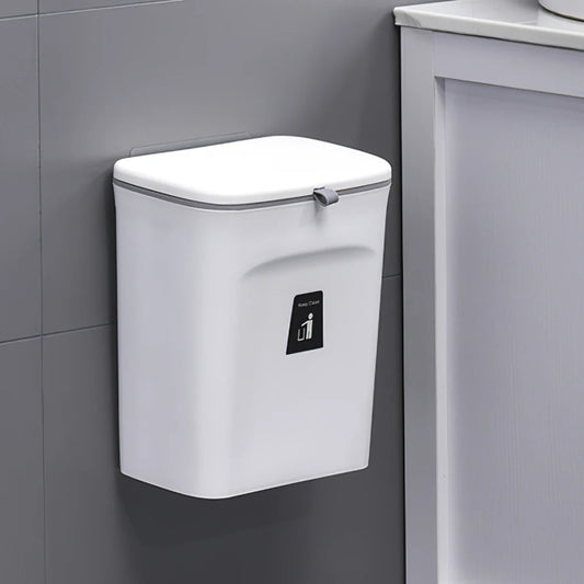 【Lifeideas】Door Hanging Trash Can Kitchen Bathroom Toilet Waste Storage with Inner Barrel Wall Mounted Garbage Rubbish Bin