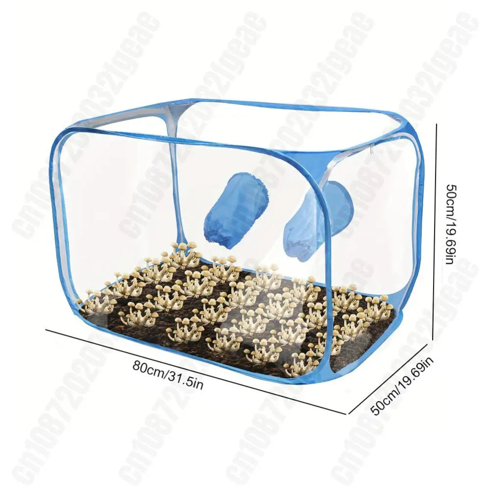 Mushroom Grow Bag Large Still Air Box Transparent For Mushroom Grow Kit Foldable Mushroom Grow Bag Edible Fungus Cultivation