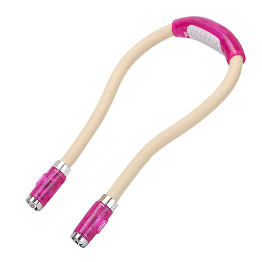 4LED Neck Reading Light Flexible Hug Neck Lamp Torch 2xAAA Batteries Book Lights 4 Modes Camping Lamp Flashlight Headlight