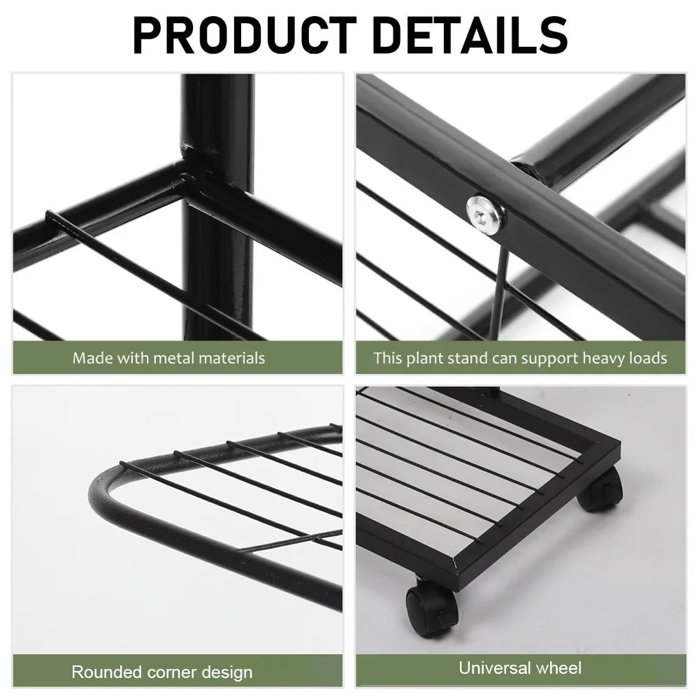 Plant Shelves 34/6/7 Tiers Flowerpot Organizer Iron Potted Flower Plant Rack Flower Stand for Indoor Outdoor Balcony Garden