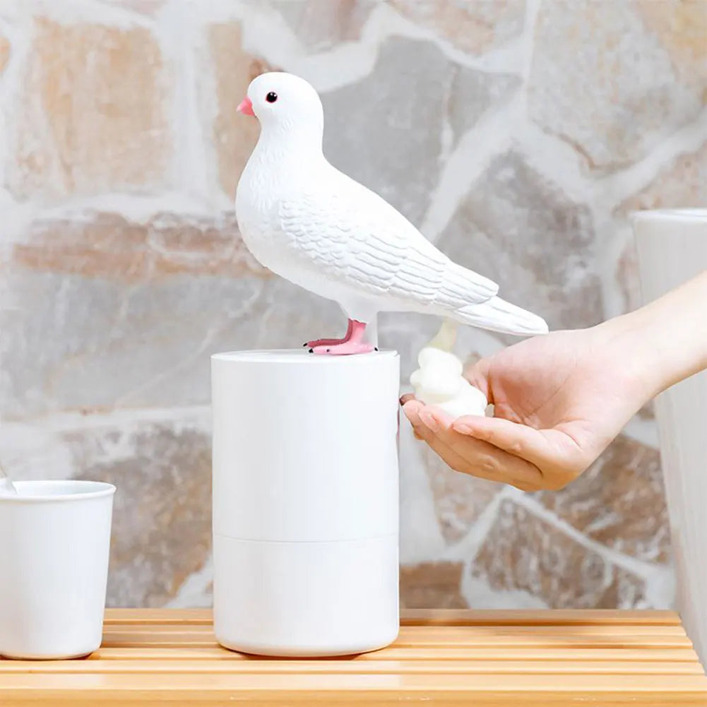 Cute Pigeon Automatic Soap Dispenser Touchless Foaming Soap Dispenser 300ml Electric Foam Soap Dispenser for Bathroom Kitchen