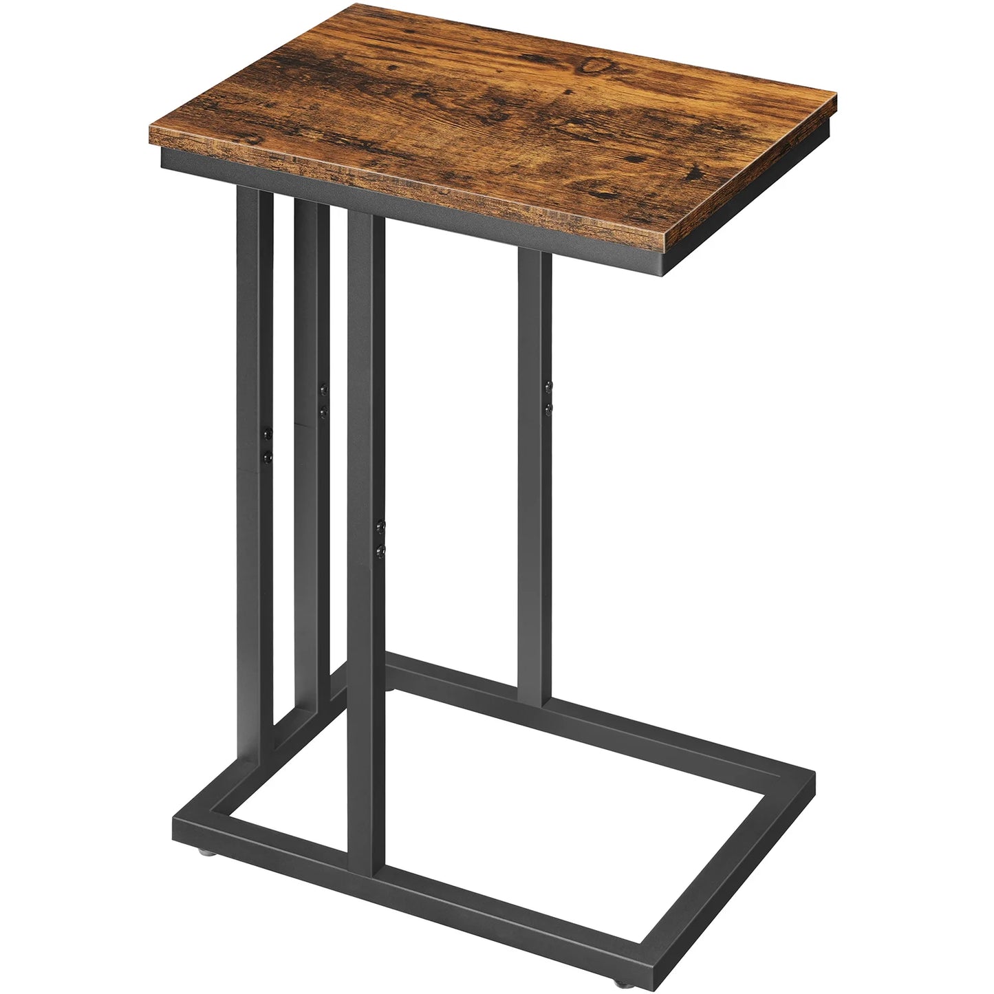 C Shaped Side Table, Narrow Sofa Side Table, Tall Slim Side Table for Living Room, Laptop Table for Sofa Small Coffee Table