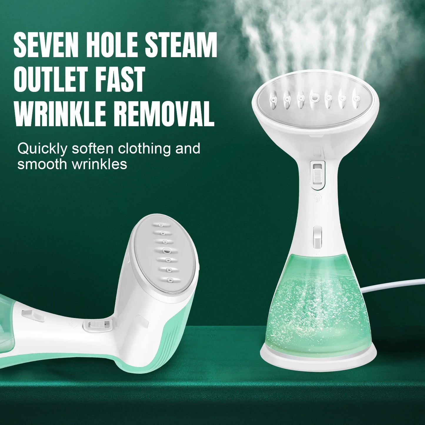 Clothes Steamer Handheld, 1500W Portable Garment Steamer Iron for Clothes with 300ml Tank, Fast Heat-up, Fast Wrinkle Removal