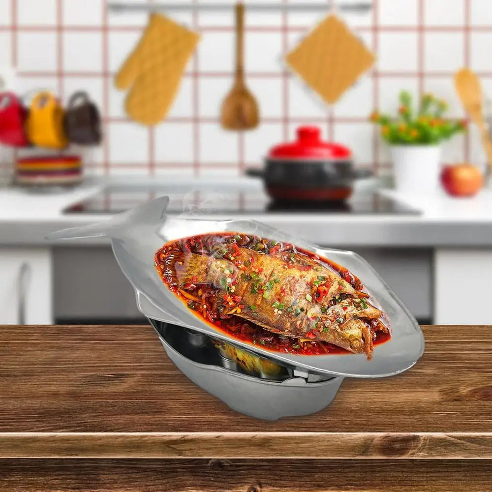 Commercial Grilled Fish Plate Fish Shaped Baking Tray Simple Fish Plate With Oven Fish Grill Aluminum Hot Pot Set For Kitchen