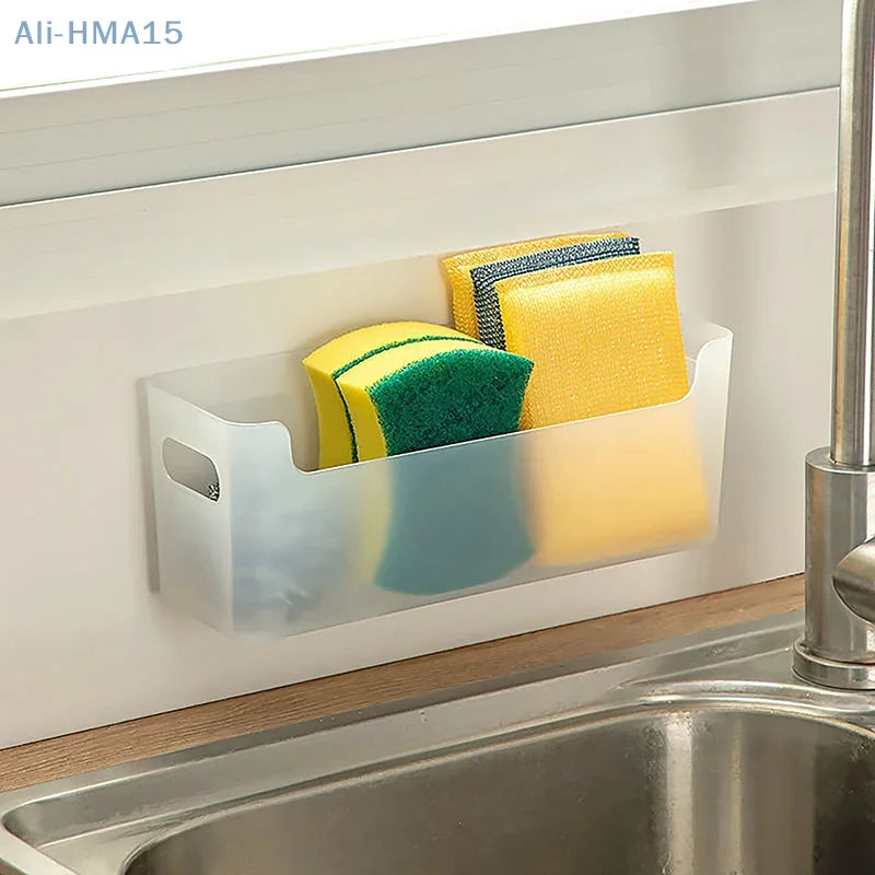 Kitchen Wall-mounted Adhesive Storage Rack Multifunctional Cabinet Door Box Under Sink Drawer Shelf Bathroom Organizer Drawer