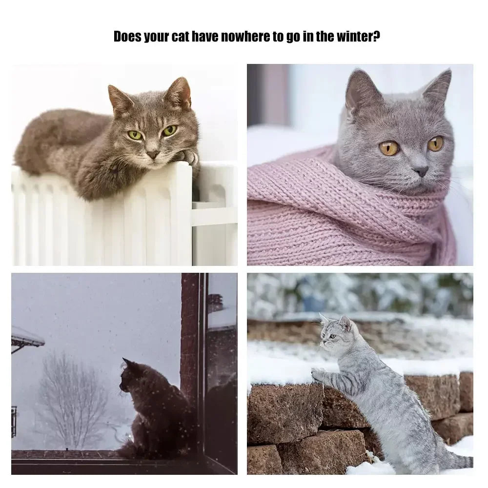 Cat Radiator Bed, Hammock Hanging Pet Bed,Heated Calming Fluffy Cradle for Pet,Cat Shelf Warm Cozy Plush Nap Mat with Wire Frame