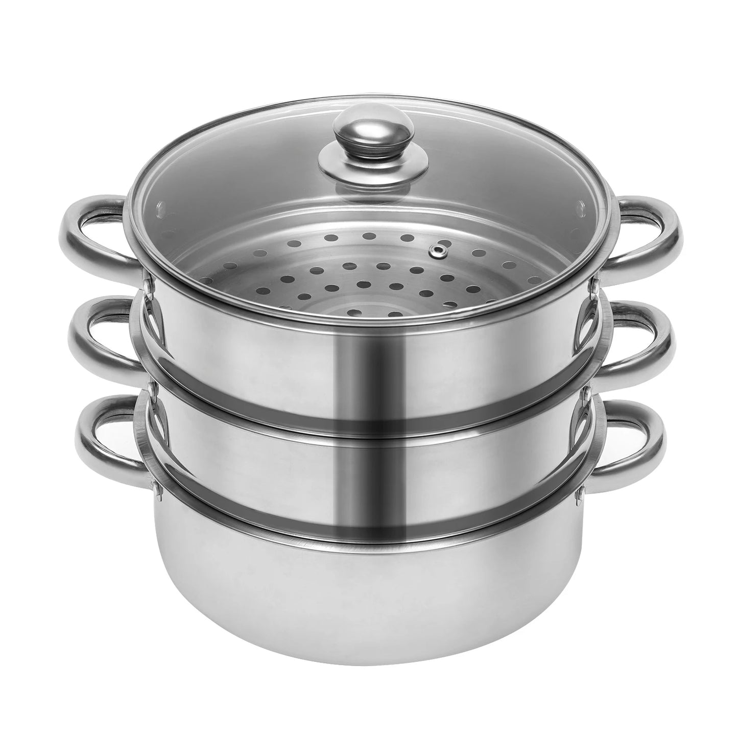 Multifunctional Stainless Steel Steamer 26cm/28cm/30cm 5-Tier Kitchen Cooking Steamer Durable And Easy-to-clean