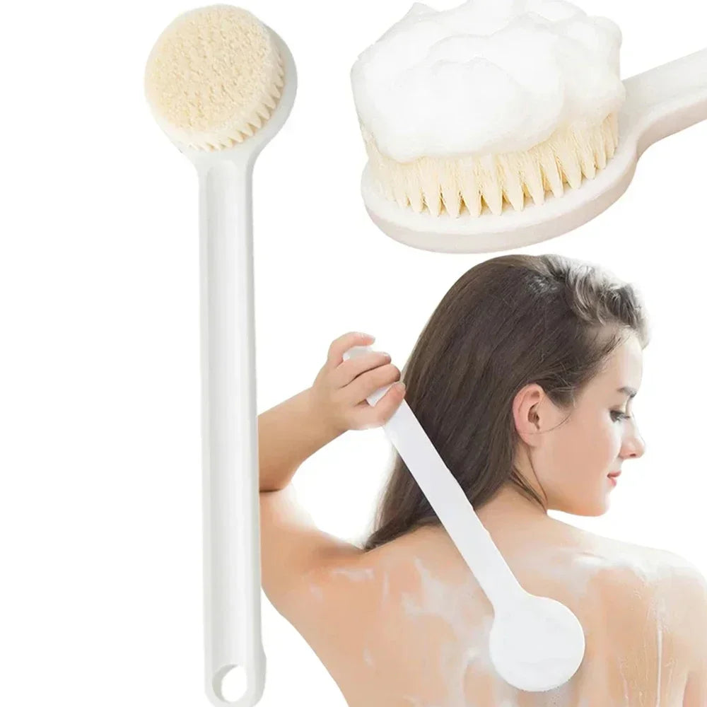 1 Pcs Japanese Bath Brush Long Handle Soft Hair Back Rubbing Body Scrubbing Gods Rub Health Shower Back Scrubber Dry Brushing