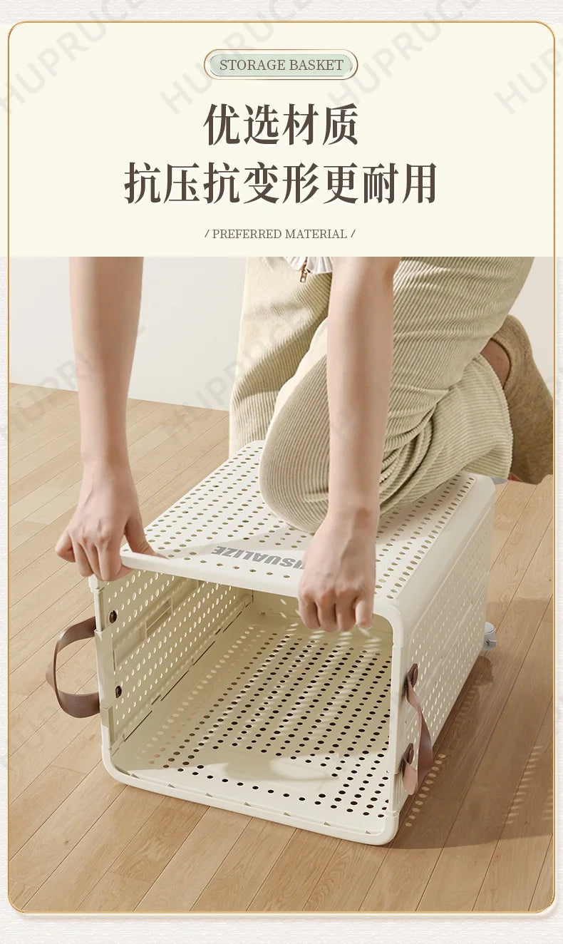 Foldable Laundry Basket hamper with casters for Washing Clothes