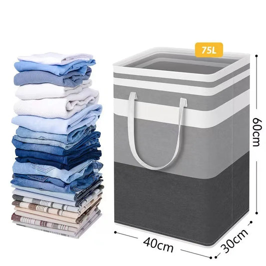 New Waterproof Fabric Laundry Basket Simple Clothes Sundries Storage Box Foldable Bag Large Capacity Laundry Basket
