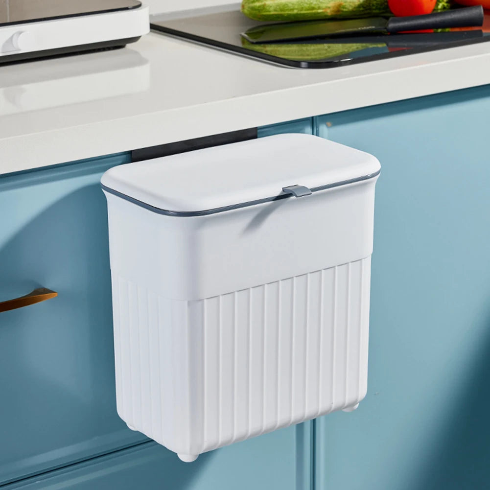 【Lifeideas】Door Hanging Trash Can Kitchen Bathroom Toilet Waste Storage with Inner Barrel Wall Mounted Garbage Rubbish Bin