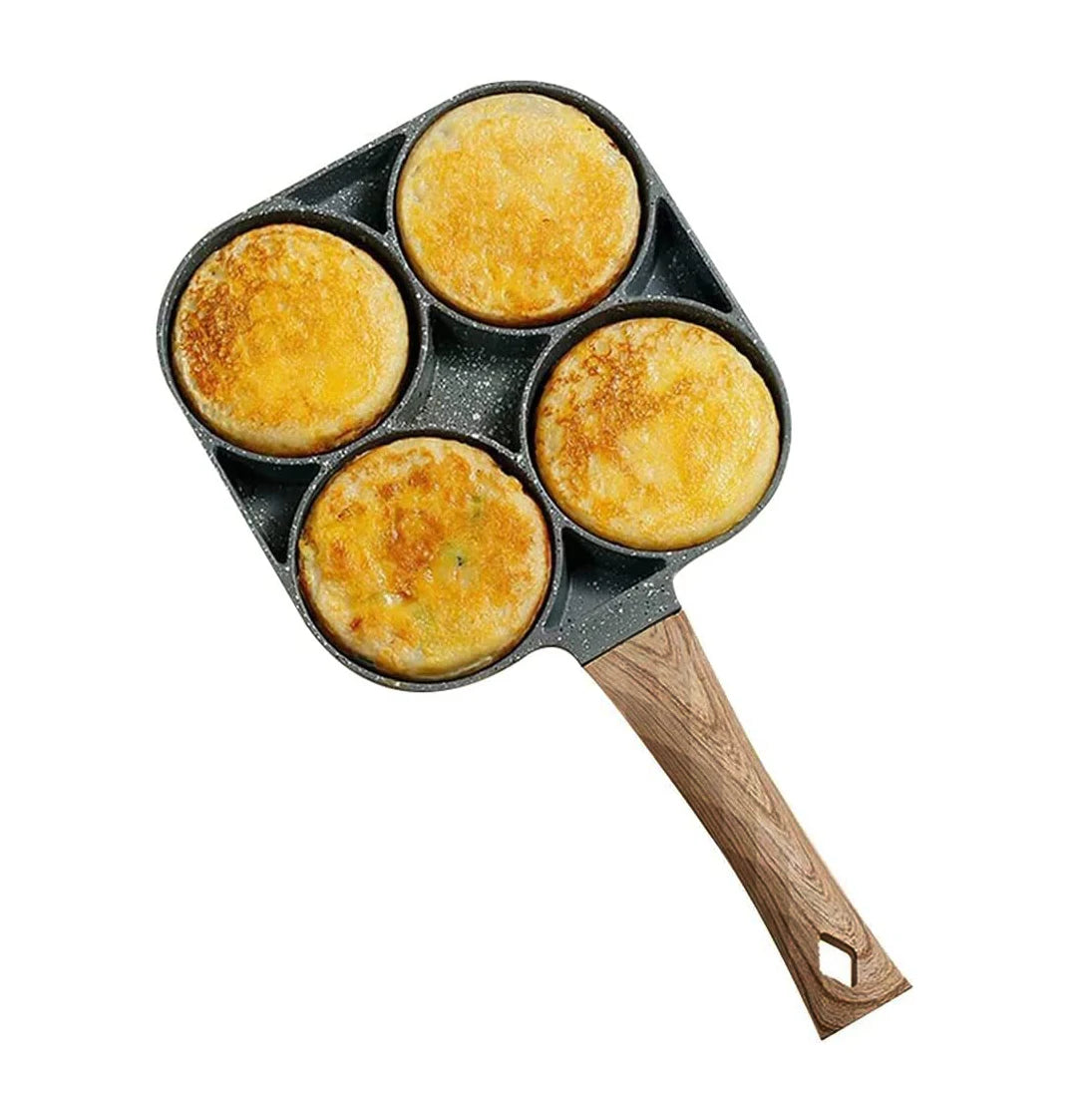 4-Hole Omelet Frying Pot Pan Non-stick Egg Pancake Steak Pan Cooking Egg Ham Pans Suitable for Gas Stove Induction Cooker