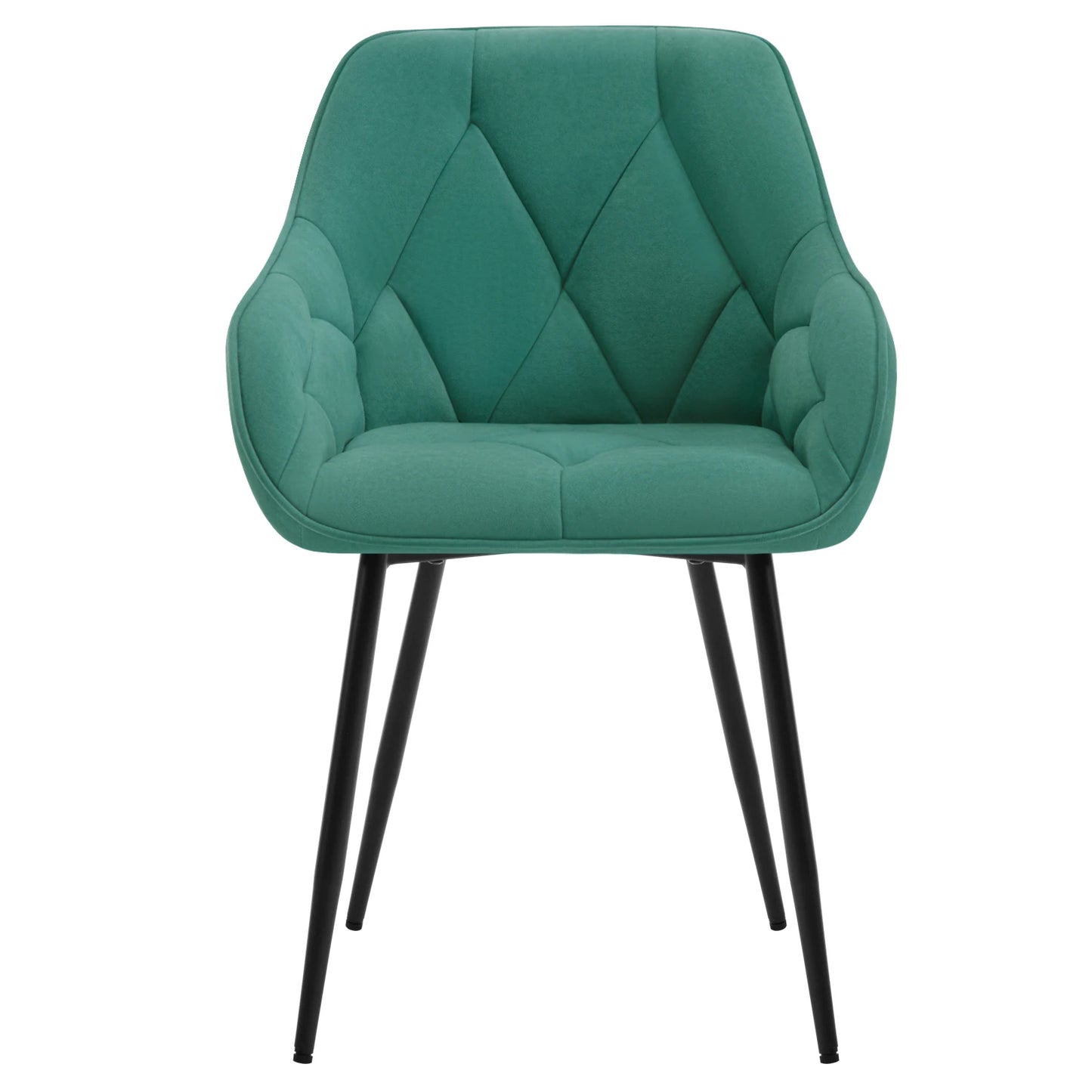 WOLTU 2PCS/Set Dining Chairs Upholstered Kitchen Chairs with Backrest Armrests Metal Legs for Living Room Office Dressing Table