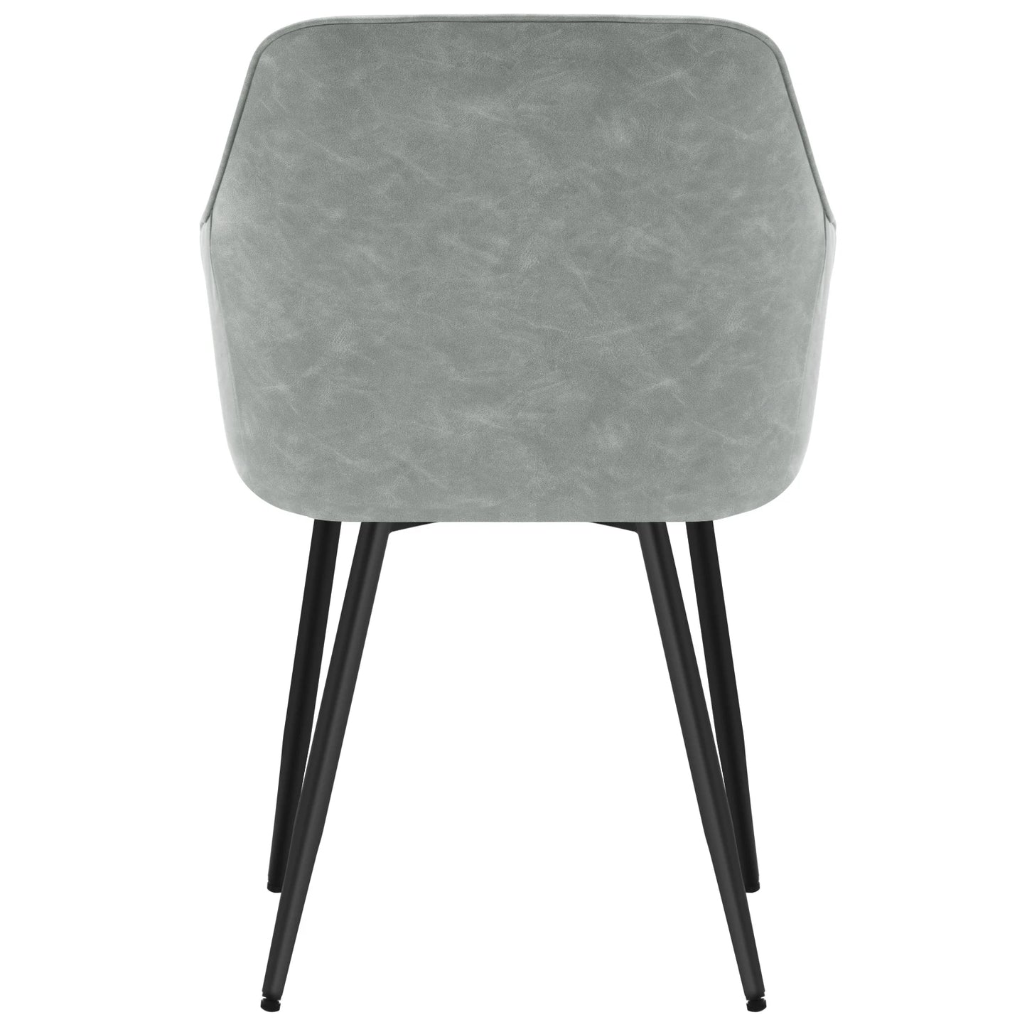WOLTU 2PCS/Set Dining Chairs Upholstered Kitchen Chairs with Backrest Armrests Metal Legs for Living Room Office Dressing Table