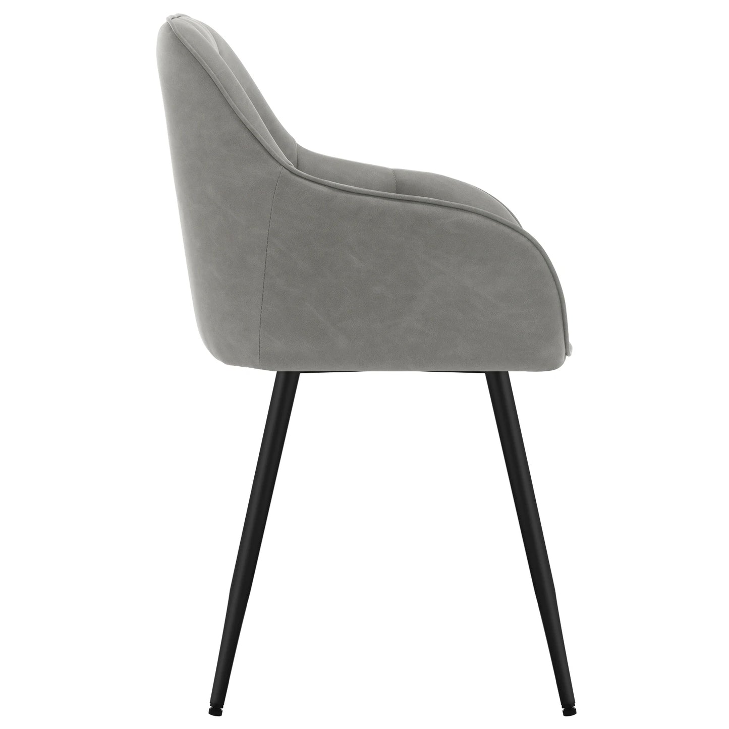 WOLTU 2PCS/Set Dining Chairs Upholstered Kitchen Chairs with Backrest Armrests Metal Legs for Living Room Office Dressing Table