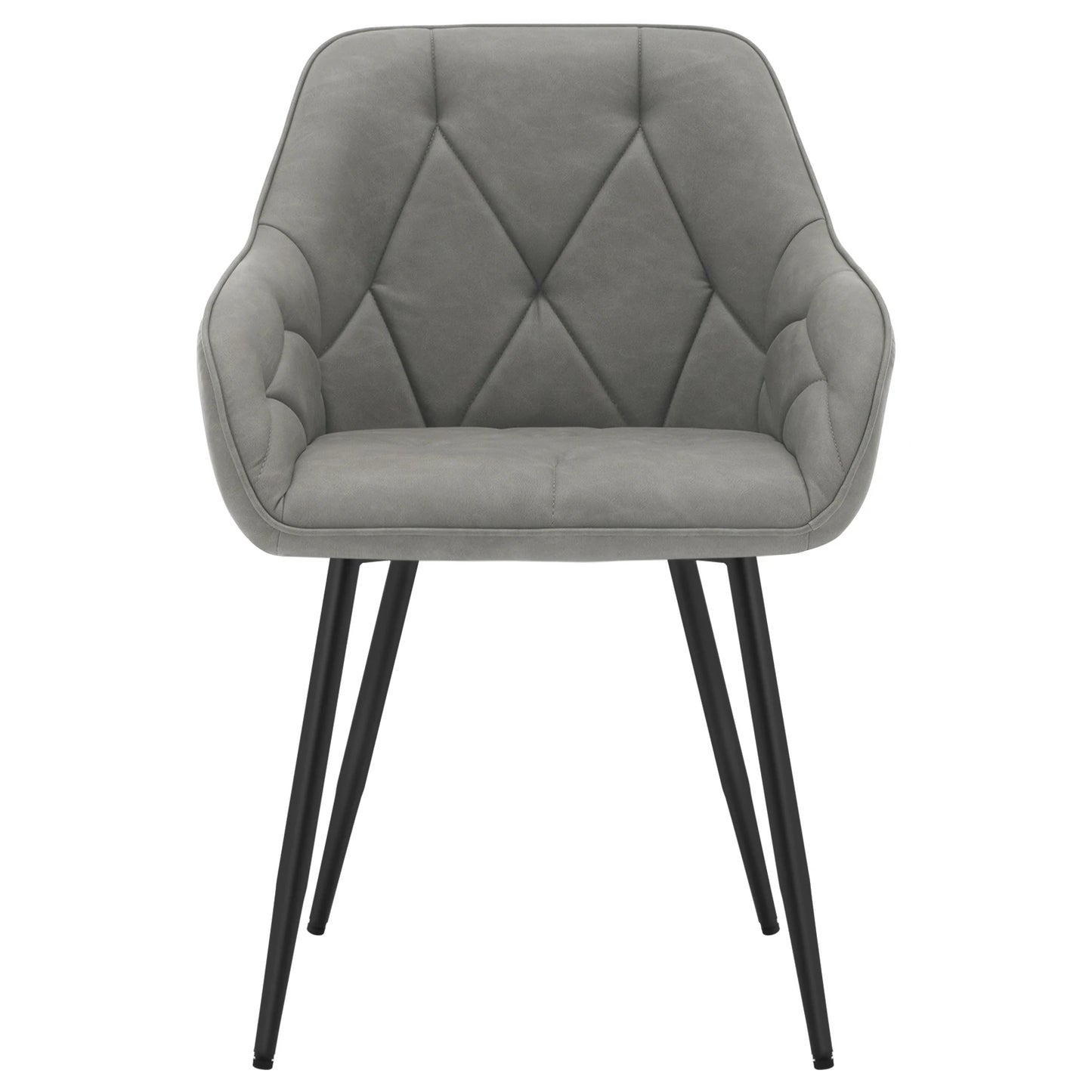 WOLTU 2PCS/Set Dining Chairs Upholstered Kitchen Chairs with Backrest Armrests Metal Legs for Living Room Office Dressing Table