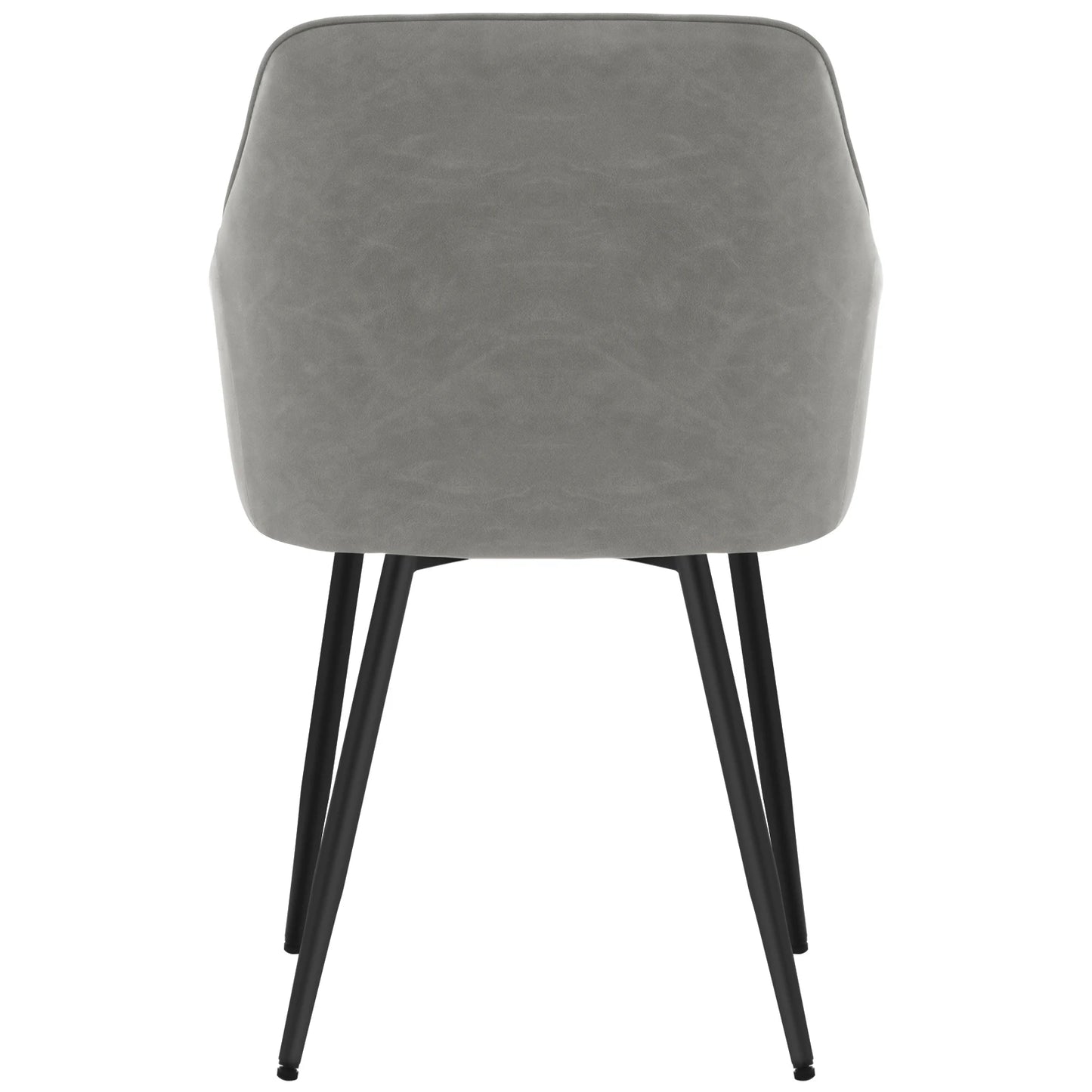 WOLTU 2PCS/Set Dining Chairs Upholstered Kitchen Chairs with Backrest Armrests Metal Legs for Living Room Office Dressing Table