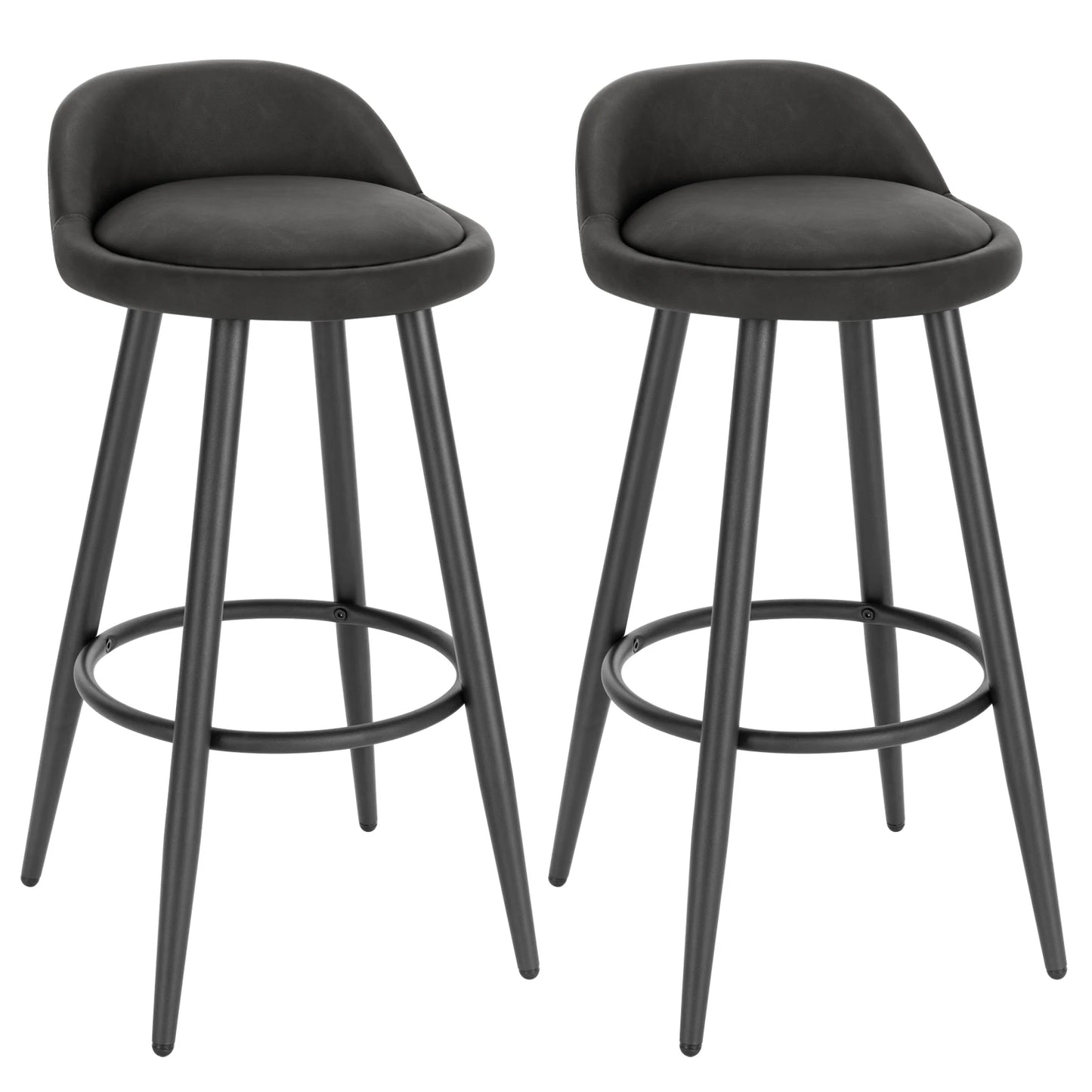 WOLTU 2PCS Bar Stool Bar Chair Counter Stool with Footrest Kitchen Dining Breakfast Chair High Cafe Stool Bar Furniture
