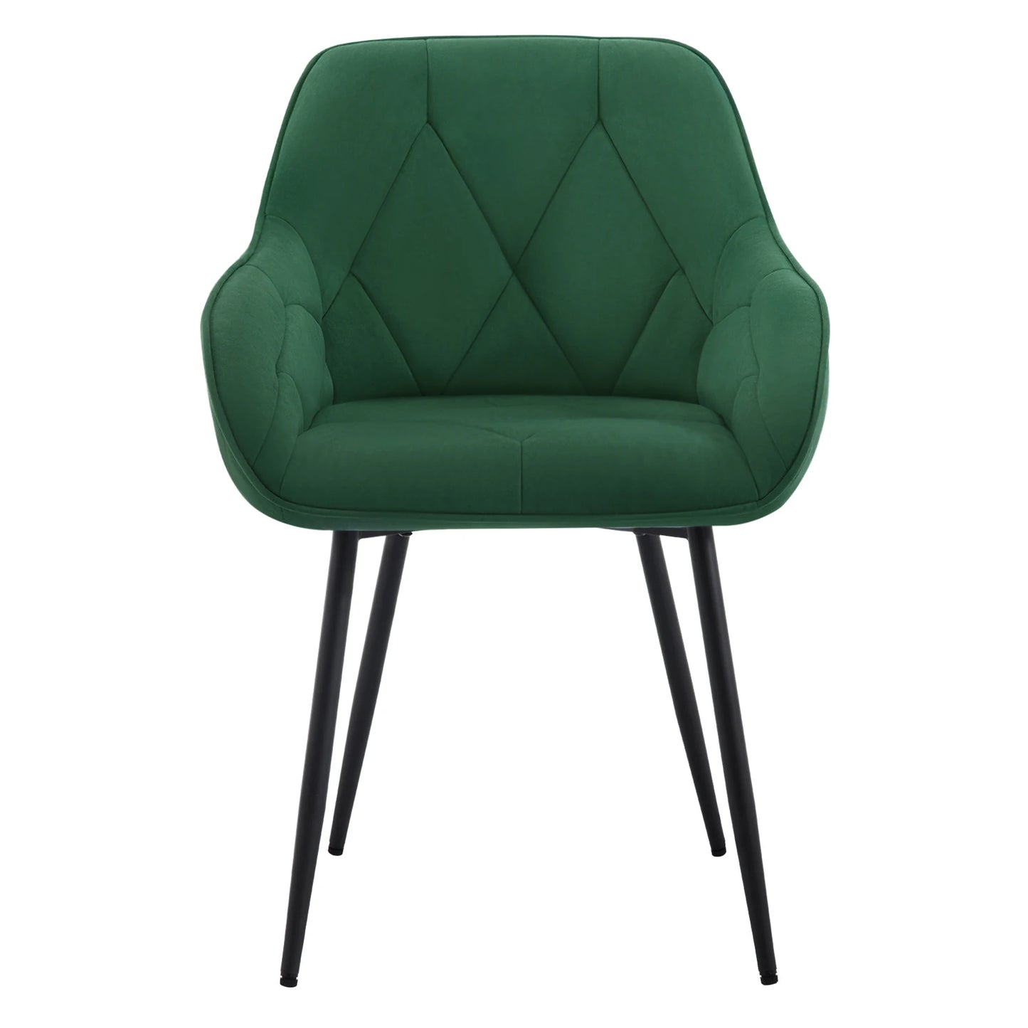 WOLTU 2PCS/Set Dining Chairs Upholstered Kitchen Chairs with Backrest Armrests Metal Legs for Living Room Office Dressing Table