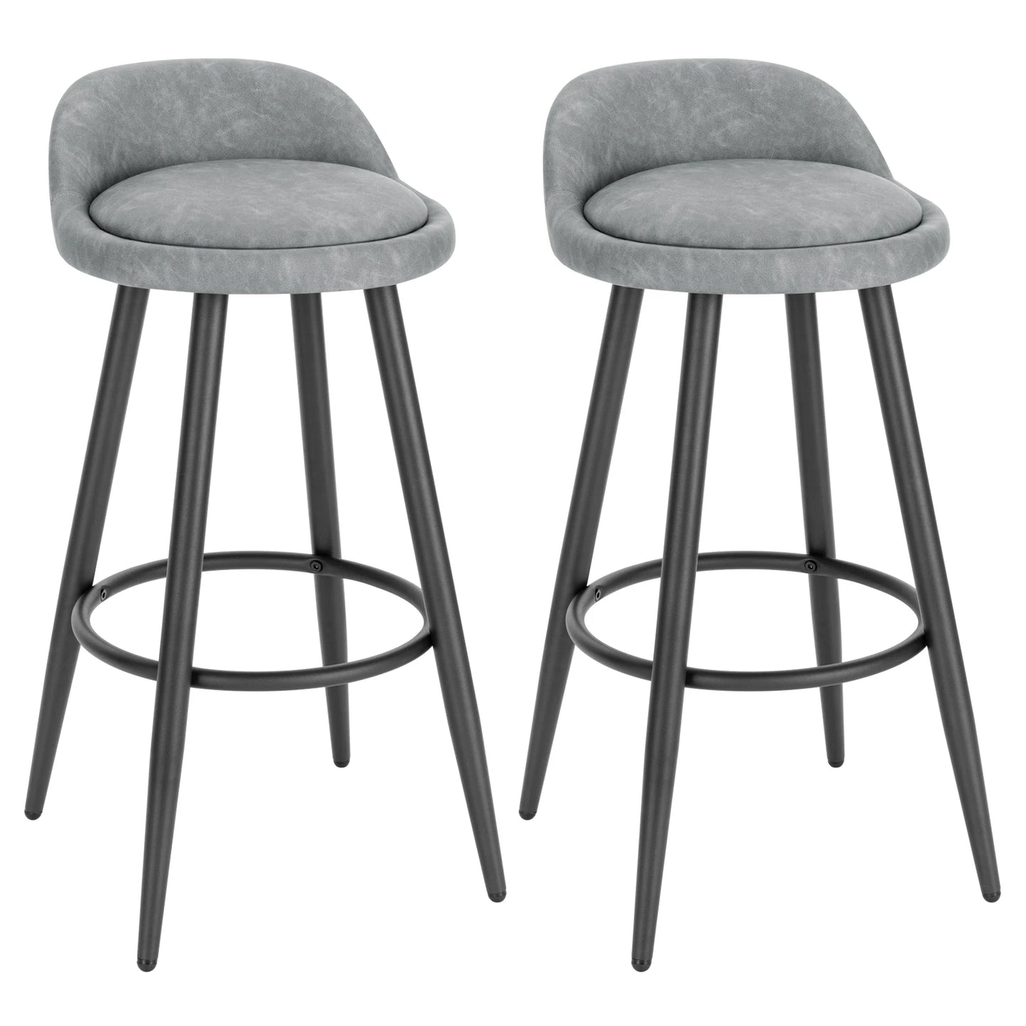 WOLTU 2PCS Bar Stool Bar Chair Counter Stool with Footrest Kitchen Dining Breakfast Chair High Cafe Stool Bar Furniture