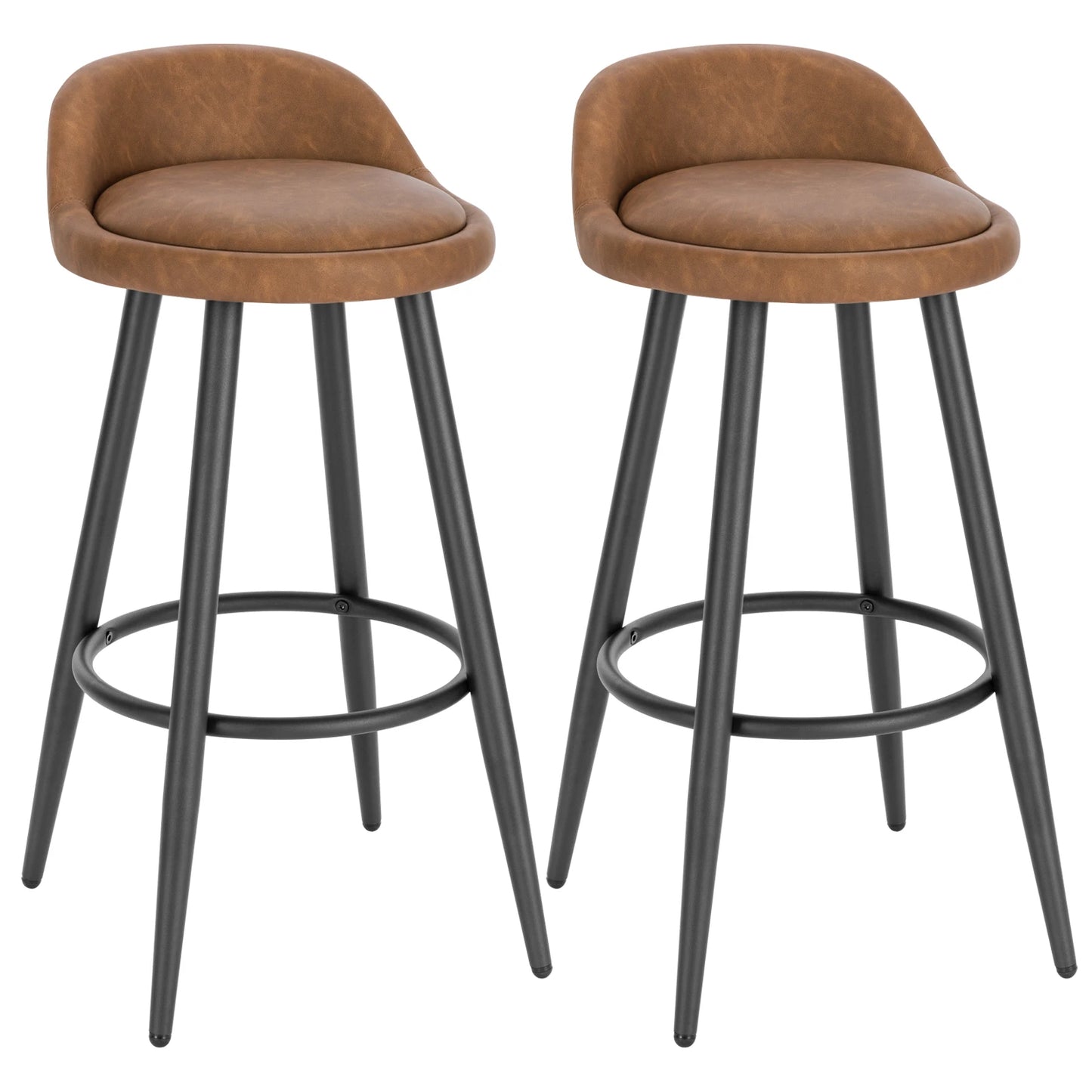 WOLTU 2PCS Bar Stool Bar Chair Counter Stool with Footrest Kitchen Dining Breakfast Chair High Cafe Stool Bar Furniture