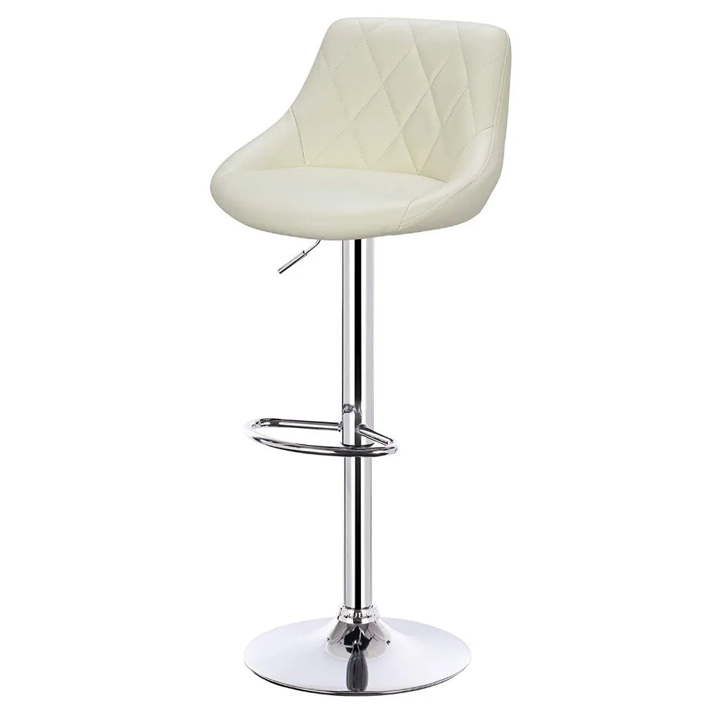 WOLTU 2PCS/Set Swivel Bar Chairs Leather/Velvet Rotating Bar Stool Height-Adjustable Lifting High Stool with Footrest for Home