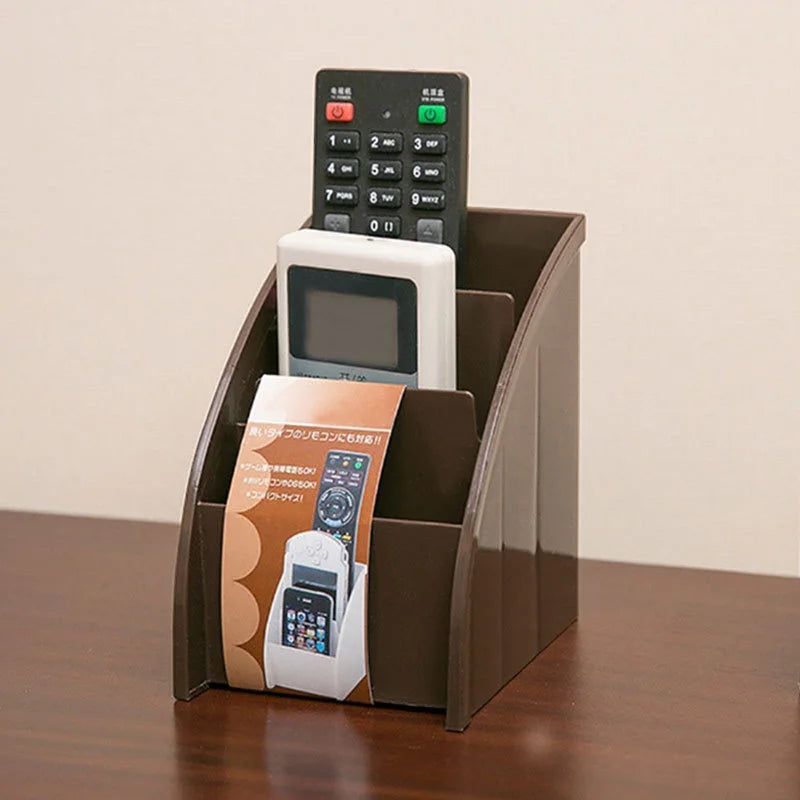 1PC Remote Control Storage Holder Desktop Case Box Organiser Mobile Phone Stand Home Decor