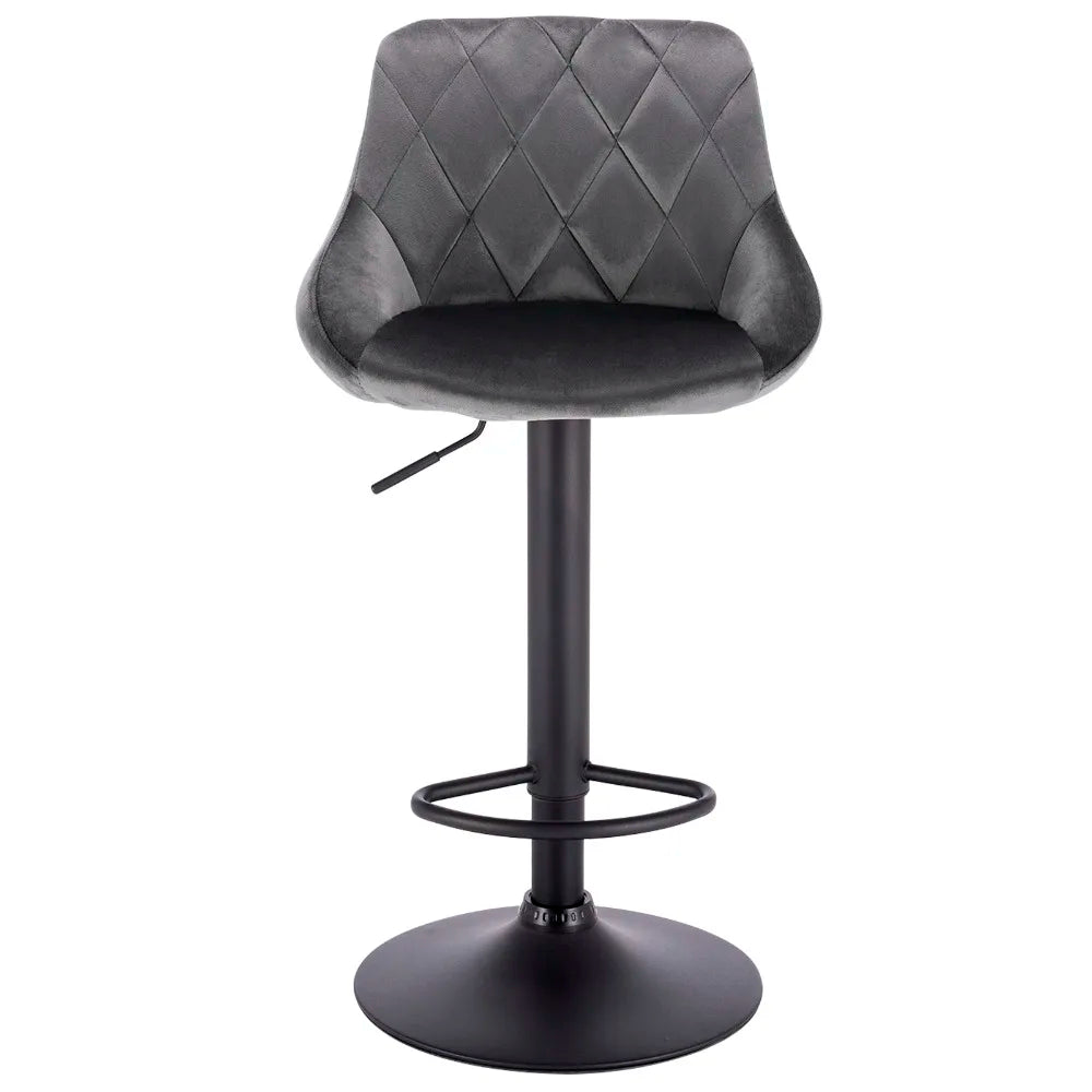 WOLTU 2PCS/Set Swivel Bar Chairs Leather/Velvet Rotating Bar Stool Height-Adjustable Lifting High Stool with Footrest for Home
