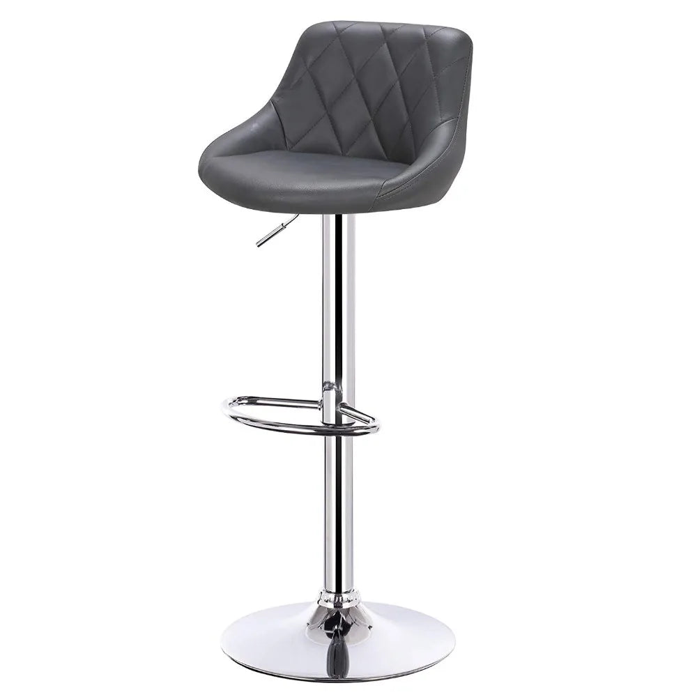 WOLTU 2PCS/Set Swivel Bar Chairs Leather/Velvet Rotating Bar Stool Height-Adjustable Lifting High Stool with Footrest for Home