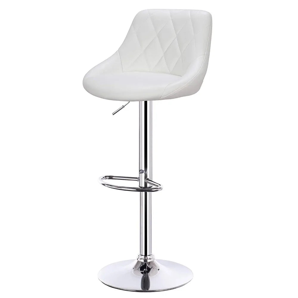 WOLTU 2PCS/Set Swivel Bar Chairs Leather/Velvet Rotating Bar Stool Height-Adjustable Lifting High Stool with Footrest for Home