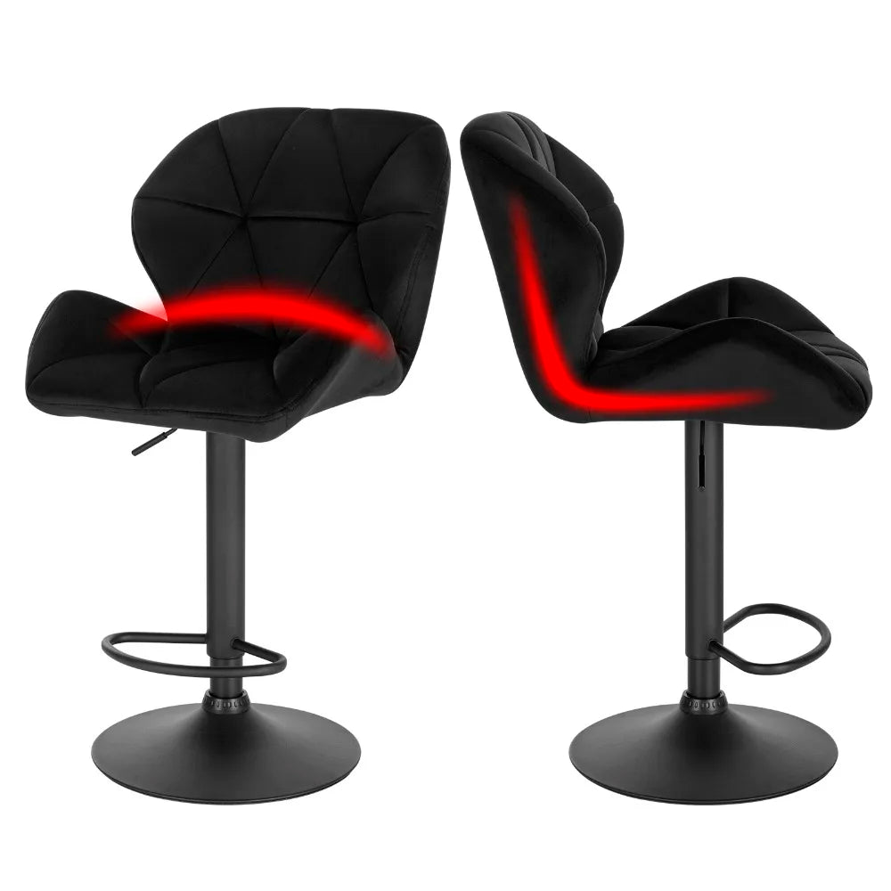 WOLTU 1PC Bar Chairs Breakfast Dining Stools Adjustable Swivel Gas Lift Steel Footrest Base Kitchen Island Counter Bar Stools