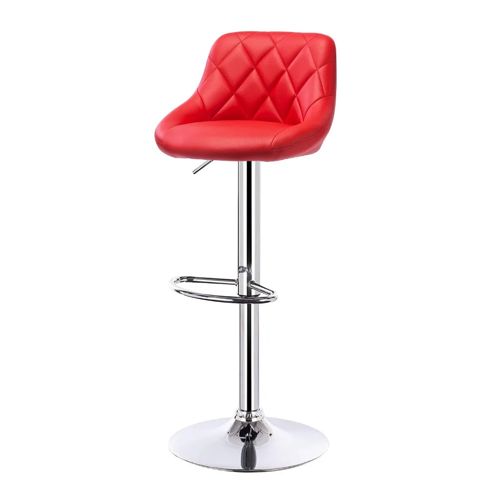 WOLTU 2PCS/Set Swivel Bar Chairs Leather/Velvet Rotating Bar Stool Height-Adjustable Lifting High Stool with Footrest for Home