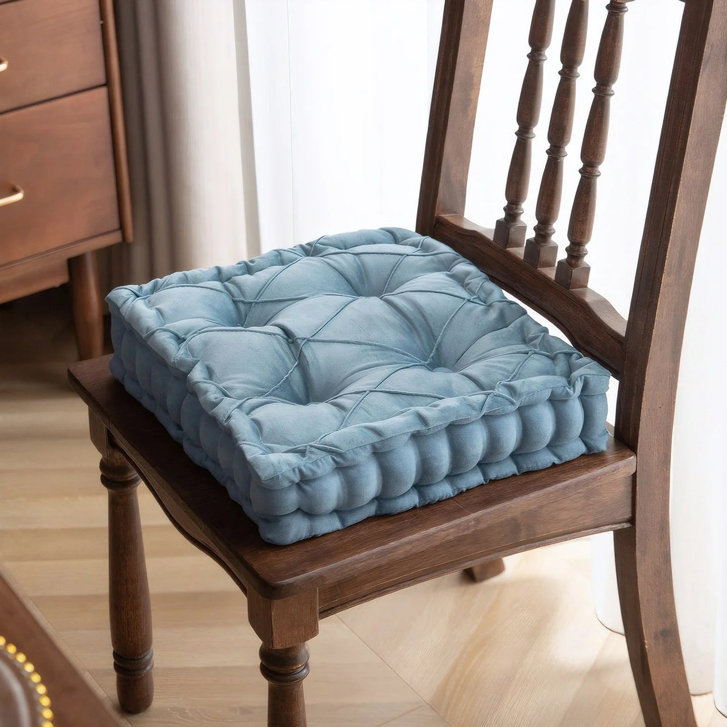 Dutch Velvet Thickened Chair Cushion Armchair Booster Cushion Seat Pad Jacquard Seat Riser Cushion for Chair Floor with Handles