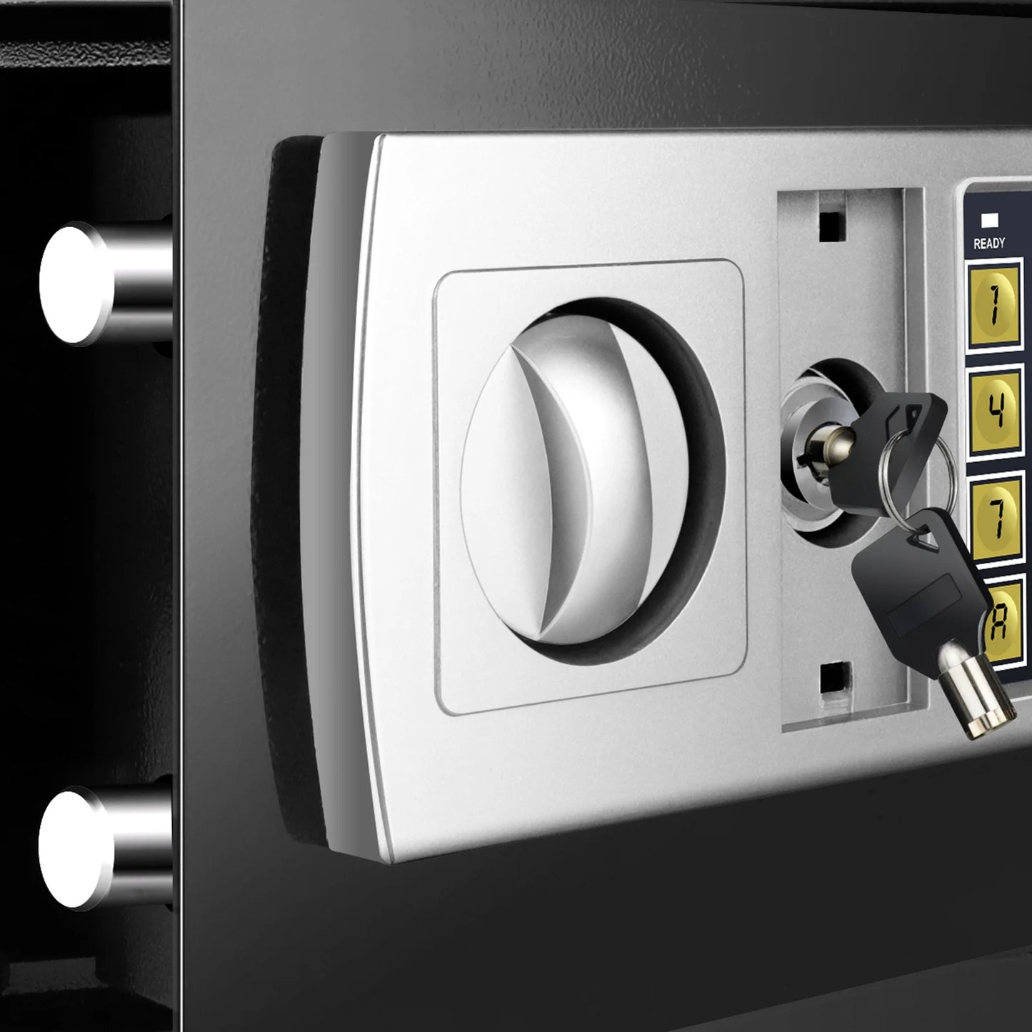 8.5L Small Digital Safe for Home,Electronic Cabinet Safes Fireproof Safes with Key &Electronic Lock,Security Safe Cash Box