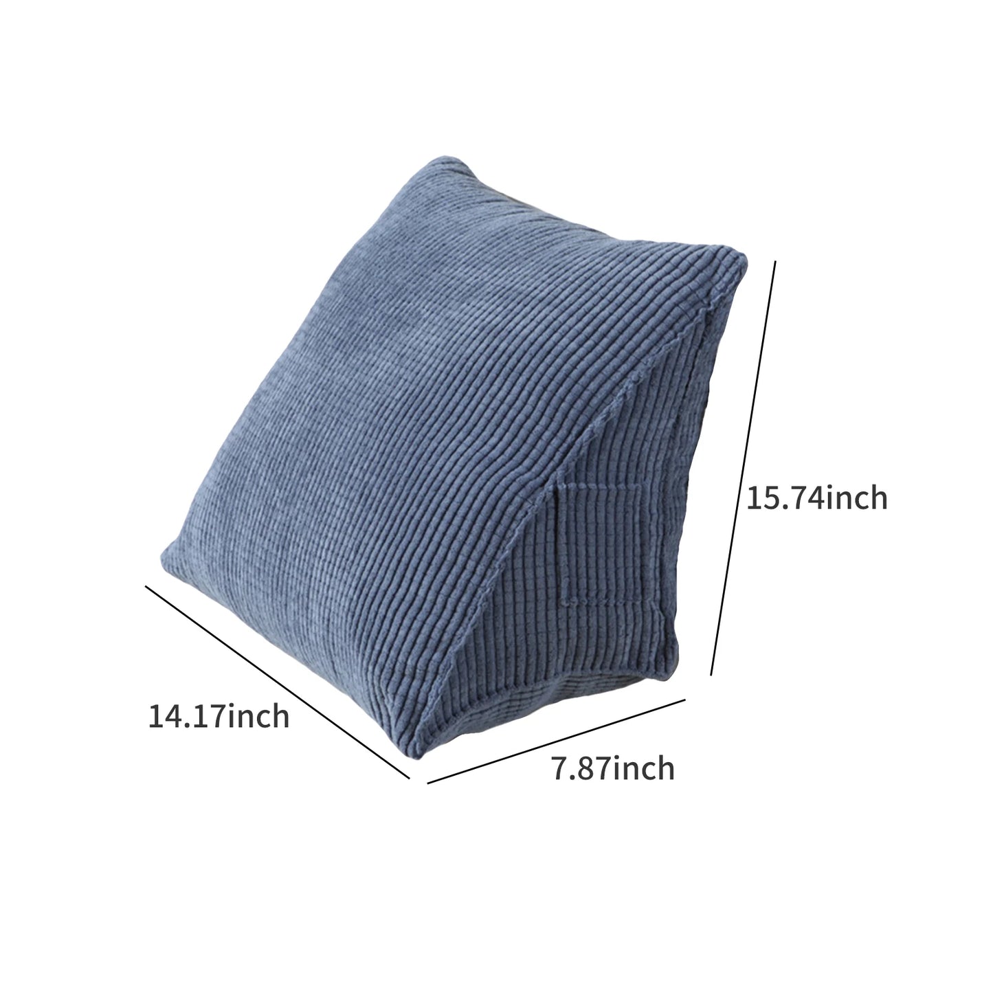 Triangle Pillow Comfortable Reading Pillow With Zip Pocket Triangle Wedge Bolster Small Back Support Pillow Cushie Pillows