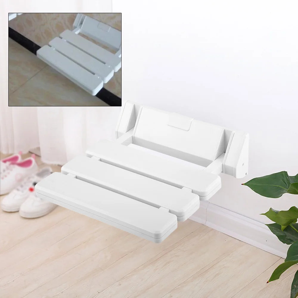 Foldable Shower Seat Wall Mounted for Bathroom Max 130kg
