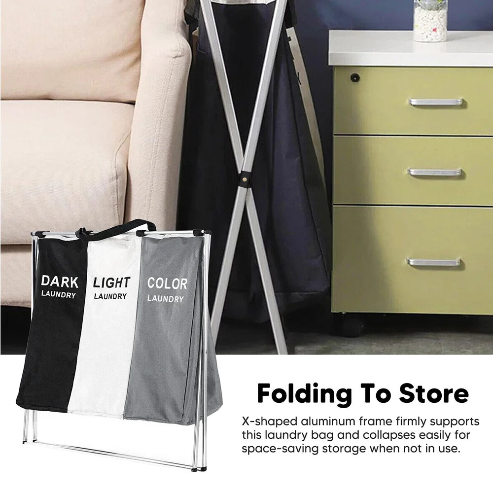 [UK Stock] Foldable Dirty Laundry Basket Home Large Dirty Clothes Laundry Hamper Storage Bag Clothes Storage Laundry Sorter Bin