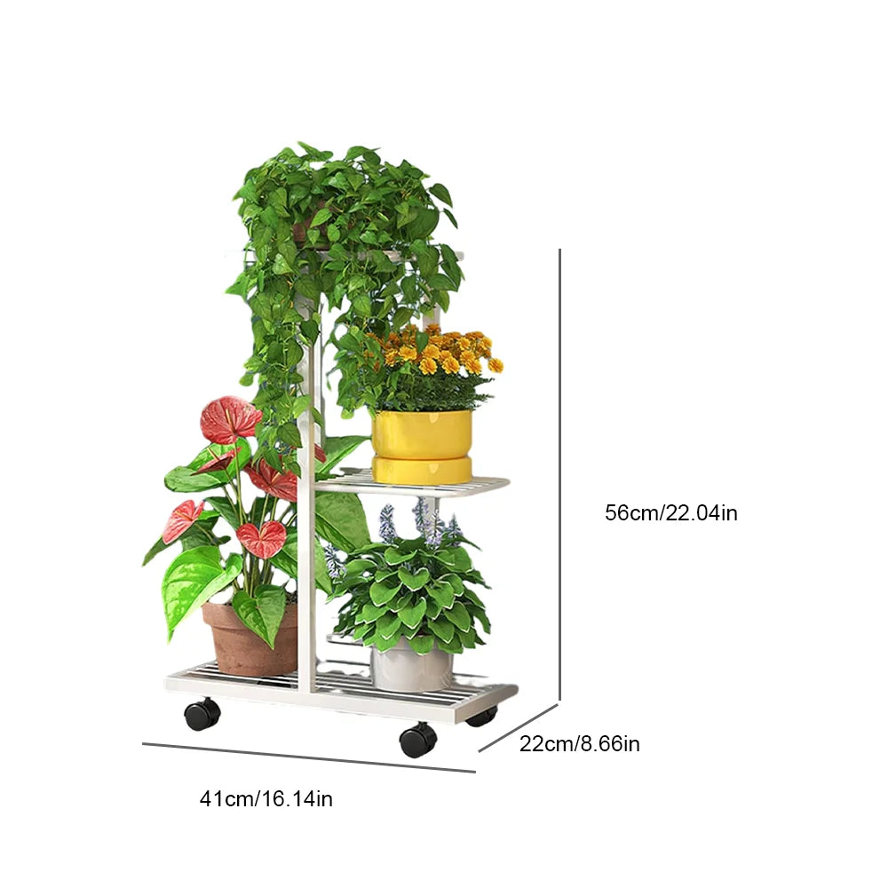 Plant Shelves 34/6/7 Tiers Flowerpot Organizer Iron Potted Flower Plant Rack Flower Stand for Indoor Outdoor Balcony Garden