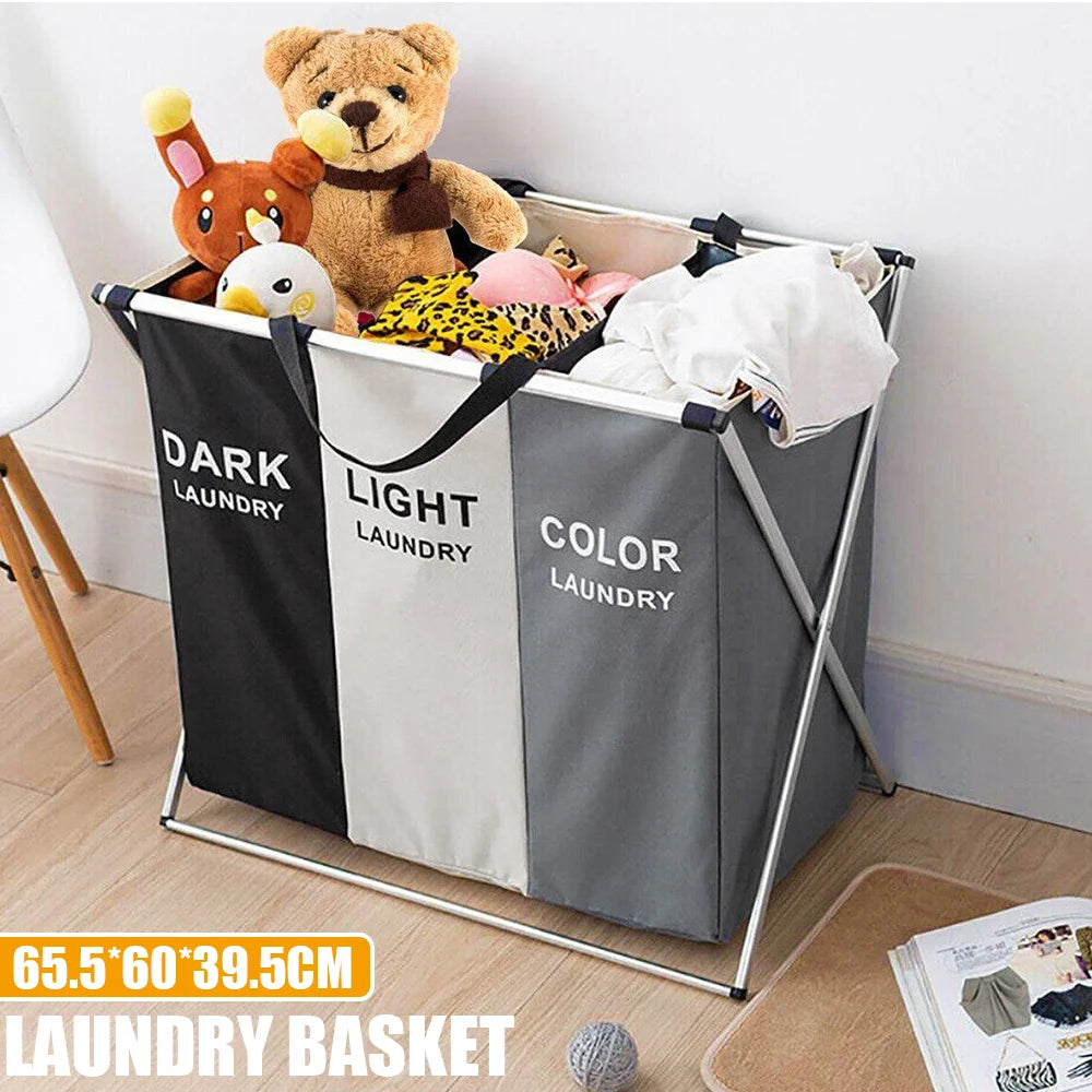 [UK Stock] Foldable Dirty Laundry Basket Home Large Dirty Clothes Laundry Hamper Storage Bag Clothes Storage Laundry Sorter Bin