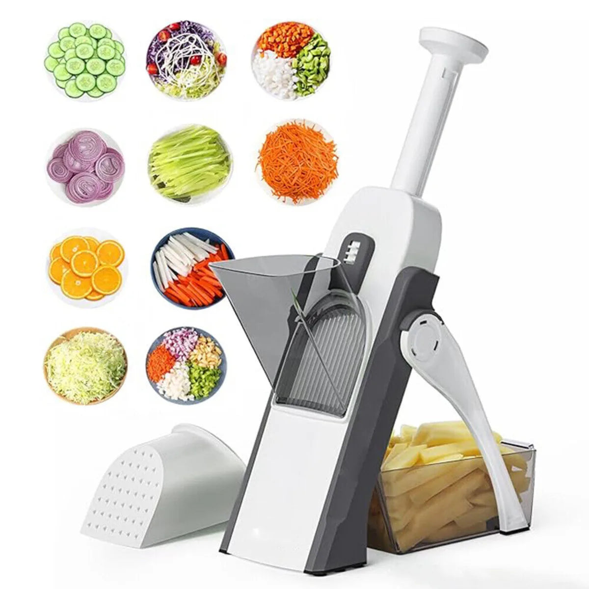 4 in 1 Multifunctional Vegetable Slicer Cutter Shredders Slicer With Basket Fruit Potato Chopper Carrot Grater