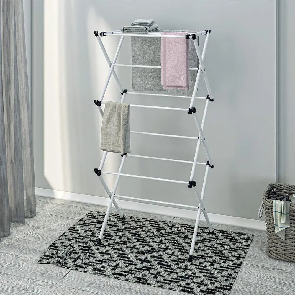 Heavy Duty Airer Drying Rack Clothes Horse Indoor Outdoor Laundry Rack~
