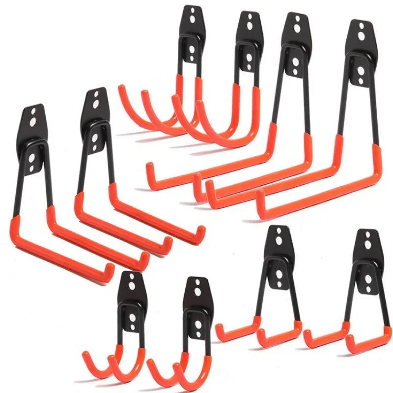 Heavy Duty Metal Hooks Wall Mounted Garage Organizer Hooks Bicycle Hooks Wall Mounted Non-Slip Storage Hooks Garden Storage Tool