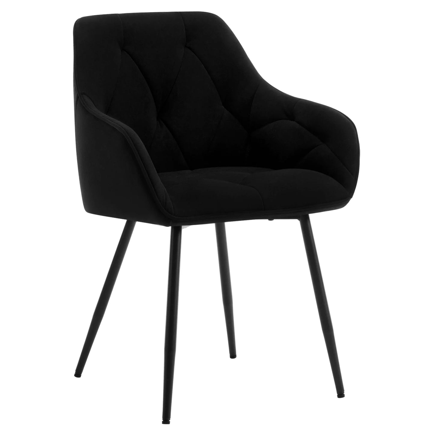 WOLTU 2PCS/Set Dining Chairs Upholstered Kitchen Chairs with Backrest Armrests Metal Legs for Living Room Office Dressing Table