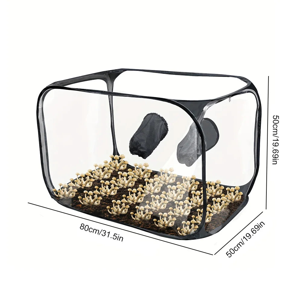 Mushroom Grow Bag Large Still Air Box Transparent For Mushroom Grow Kit Foldable Mushroom Grow Bag Edible Fungus Cultivation