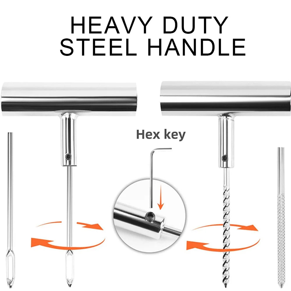 [UK STOCK] 22pc Car Tire Repair Tools set Tire Repair Glue, Glue Strips, Allen Wrench Motorcycle Bike Auto repair Wrench