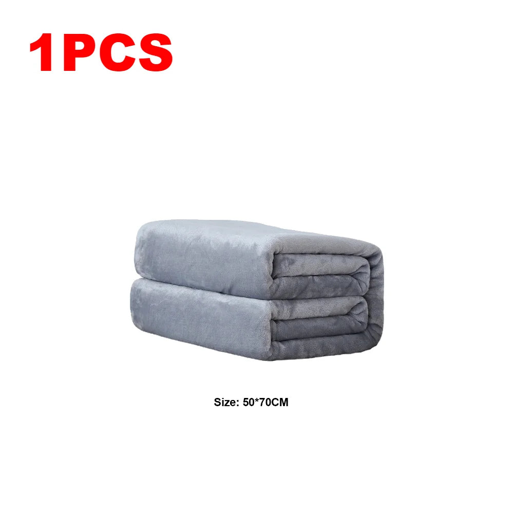 1-10PCS Flannel Fleece Blanket Winter Cozy Soft Blankets Multifunctional Farley Plush Blanket Cover Thermal Mat For Home Office