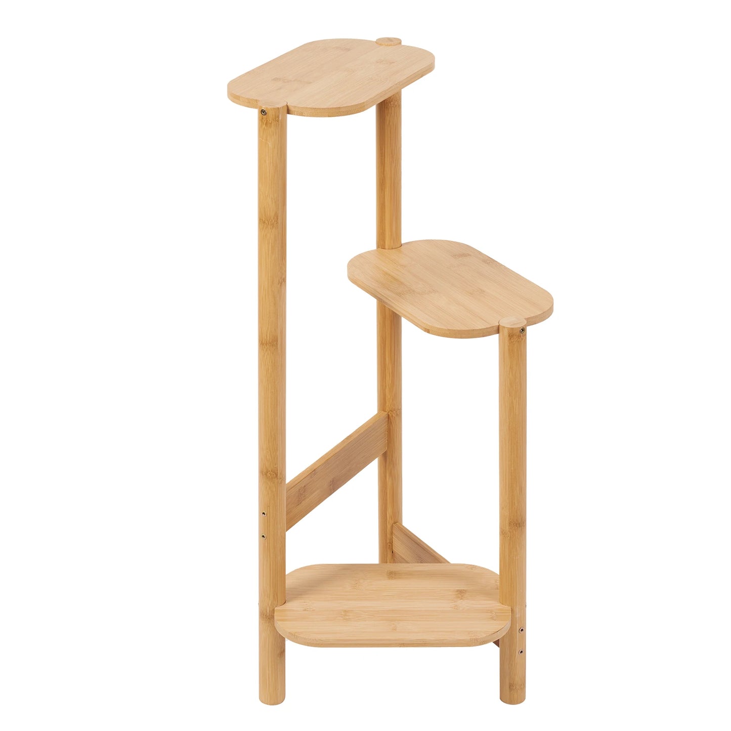 3 Tier Bamboo Tall Corner Plant Rack Planter Stand Flower Pot Holder Storage Rack for Balcony Garden Patio