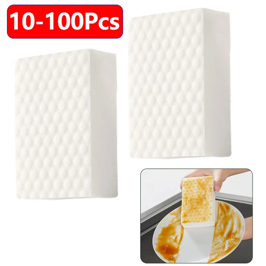 10-50Pcs High Density Magic Sponge Eraser Double Compressed Melamine Sponge Bathroom Office Kitchen Cleaning Sponge Brush