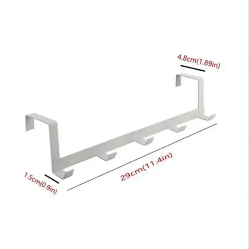 1 Pc Intimate 5 Practical Storage Hook Iron Hanger For Free Drill Locker Door Coat Rack Home Accessories Keyholder Cat hook Hook